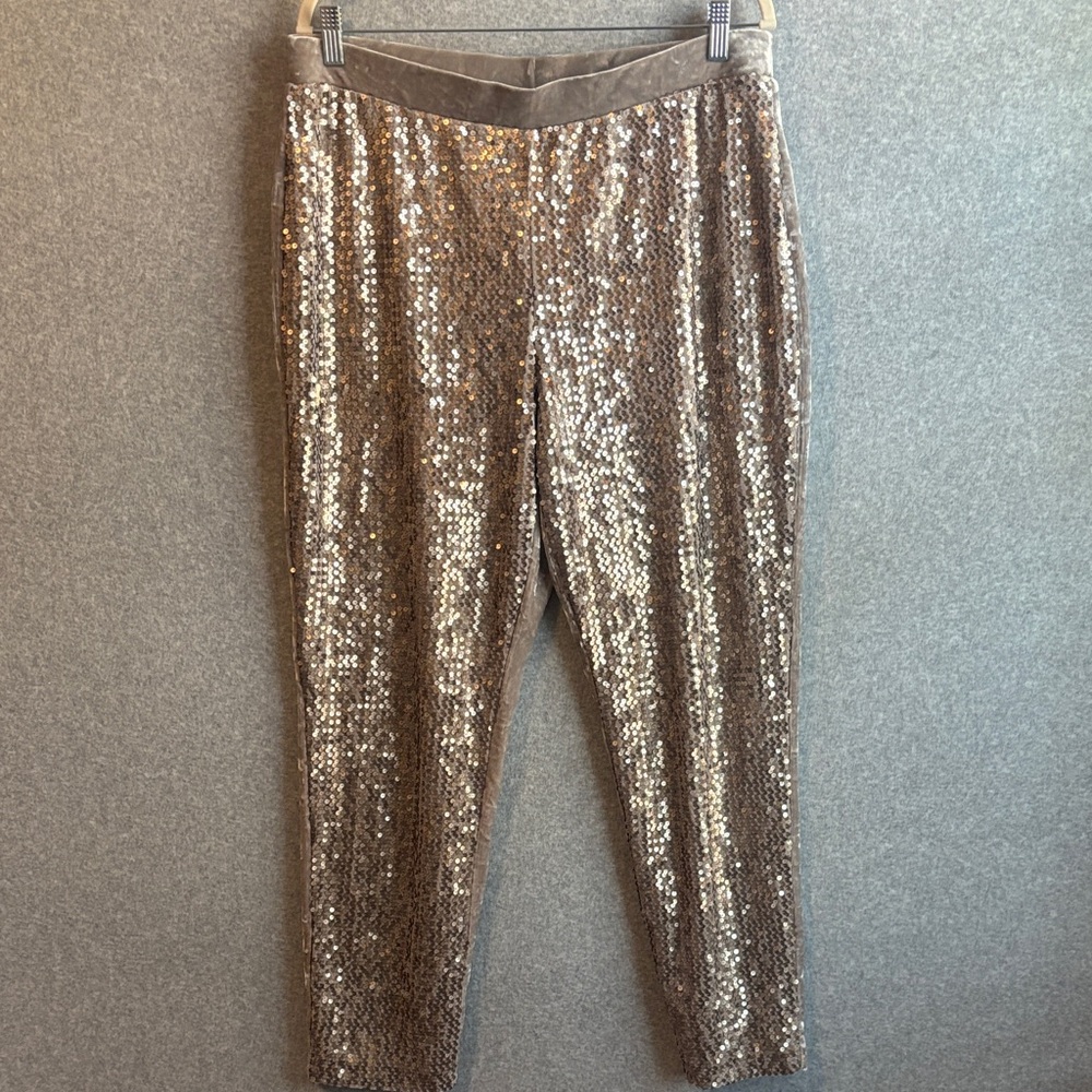 Chico's Sparkling Sequin Pants size 2 (L/12)